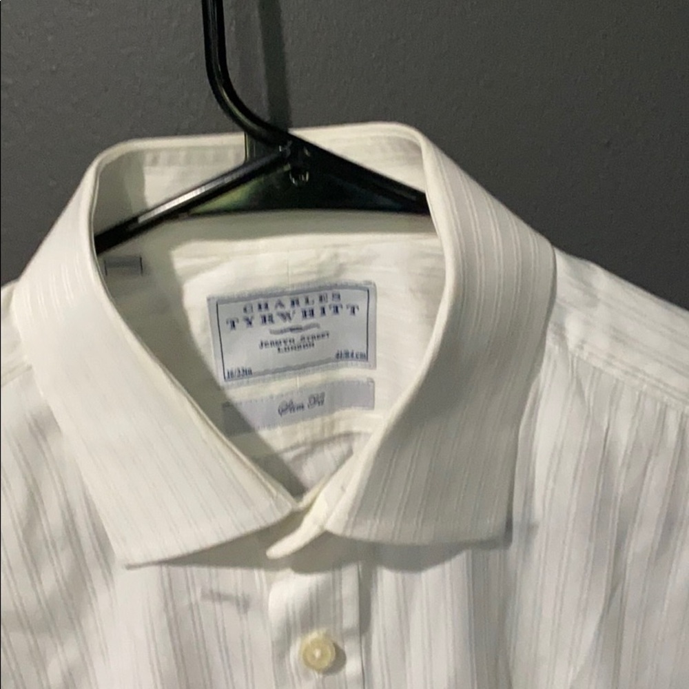 Men’s elegant white dress shirt